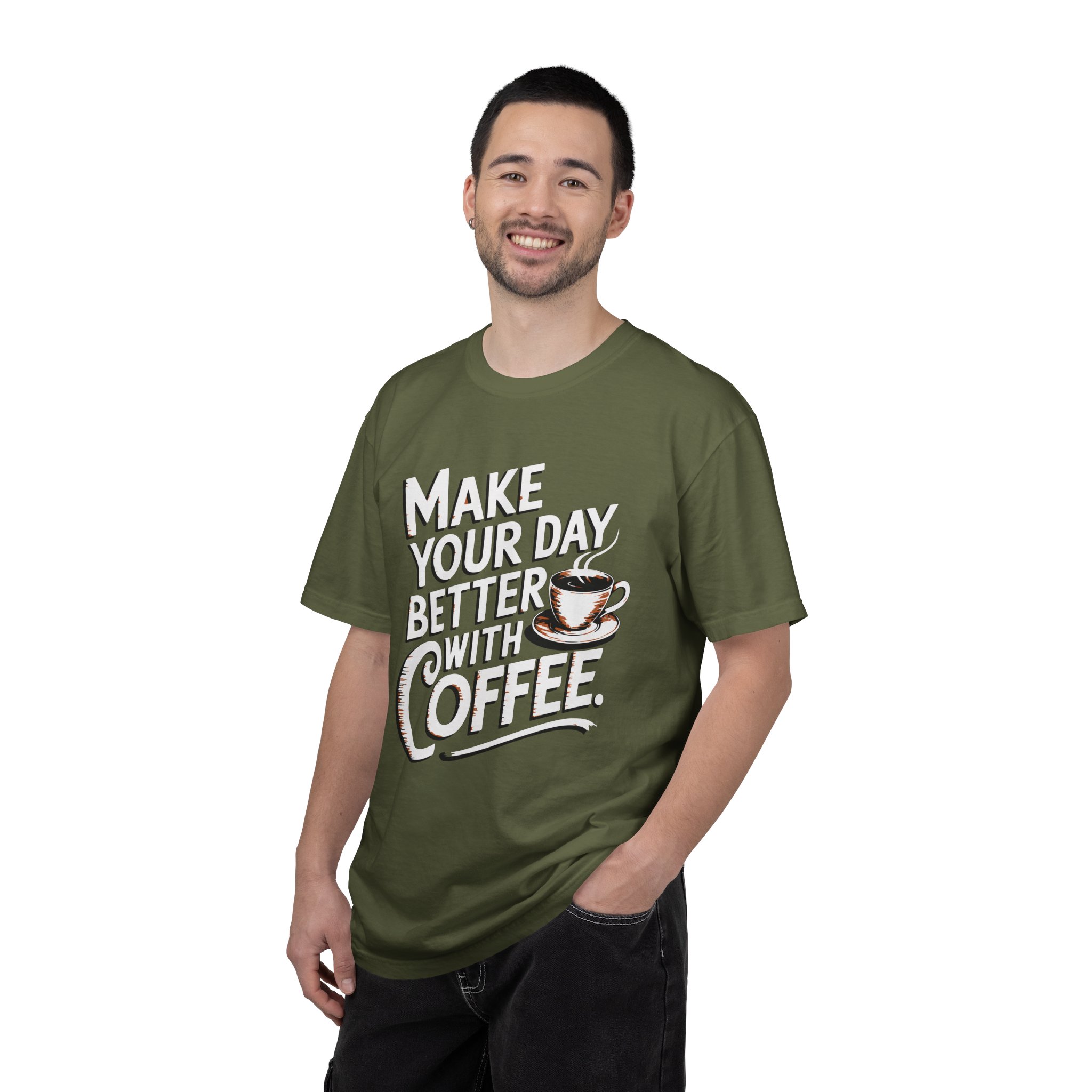 b2 - 1.14 - Make Your Day Better With Coffee T-Shirt – Positive Coffee Lover Graphic Tee for Daily Motivation & Good Vibes. - Image 10