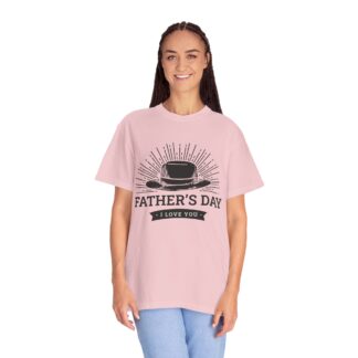 Father’s Day “I Love You” Hat Design T-Shirt – Cute Love Graphic Tee for Dads, Perfect Gift for Father’s Day, Birthday & Special Celebration Wear. - Image 3