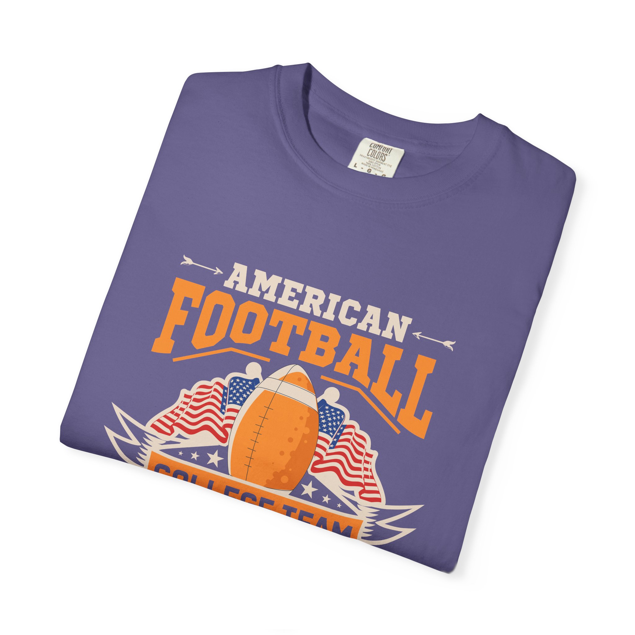 American Football Unisex Garment-Dyed T-Shirt, Perfect for Game Day, Sports Fan Gift, Tailgate Party, College Team Merchandise. - Image 23