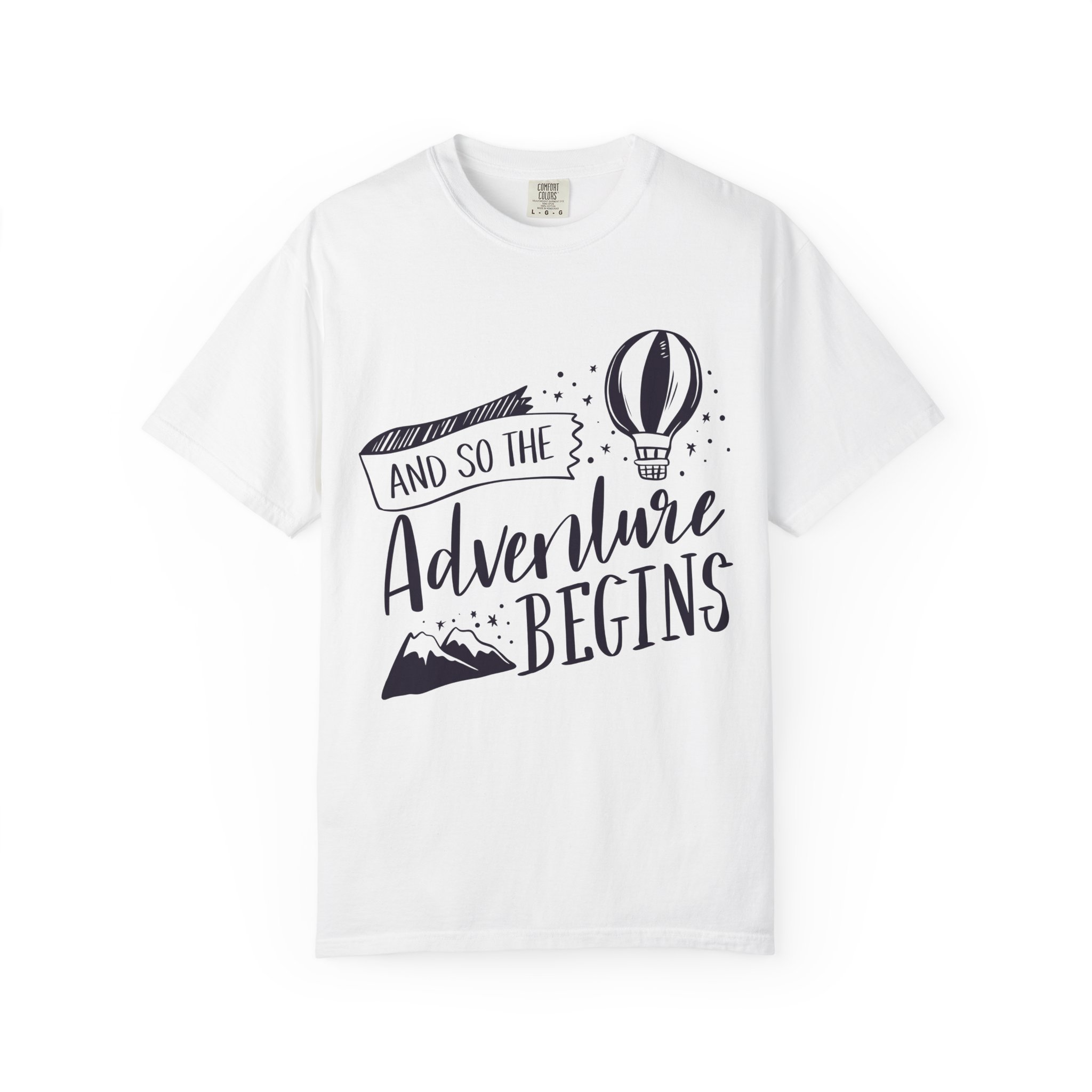 C - 14.1b - Adventure Begins Unisex T-Shirt, Travel Tee, Gift for Wanderlust, Adventure Apparel, Casual Wear, Explorer Top.
