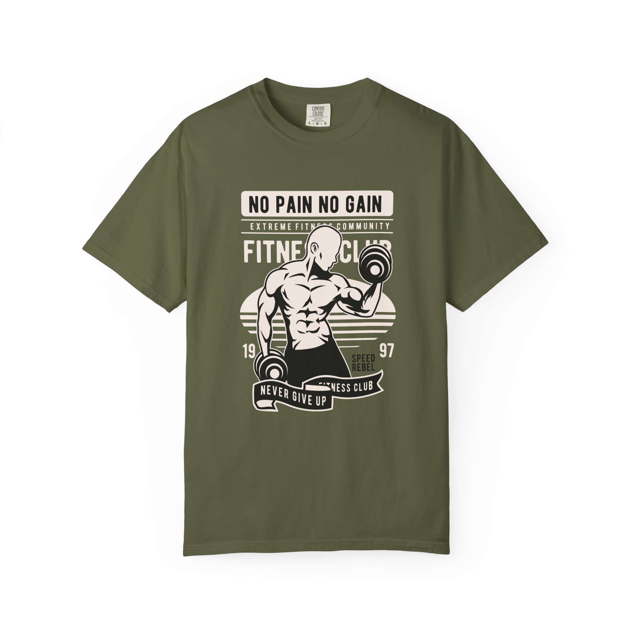 Fitness Motivation T-Shirt, Workout Tee, Gym Gear, Gift for Lifters, Unisex Casual Top, No Pain No Gain Design. - Image 8