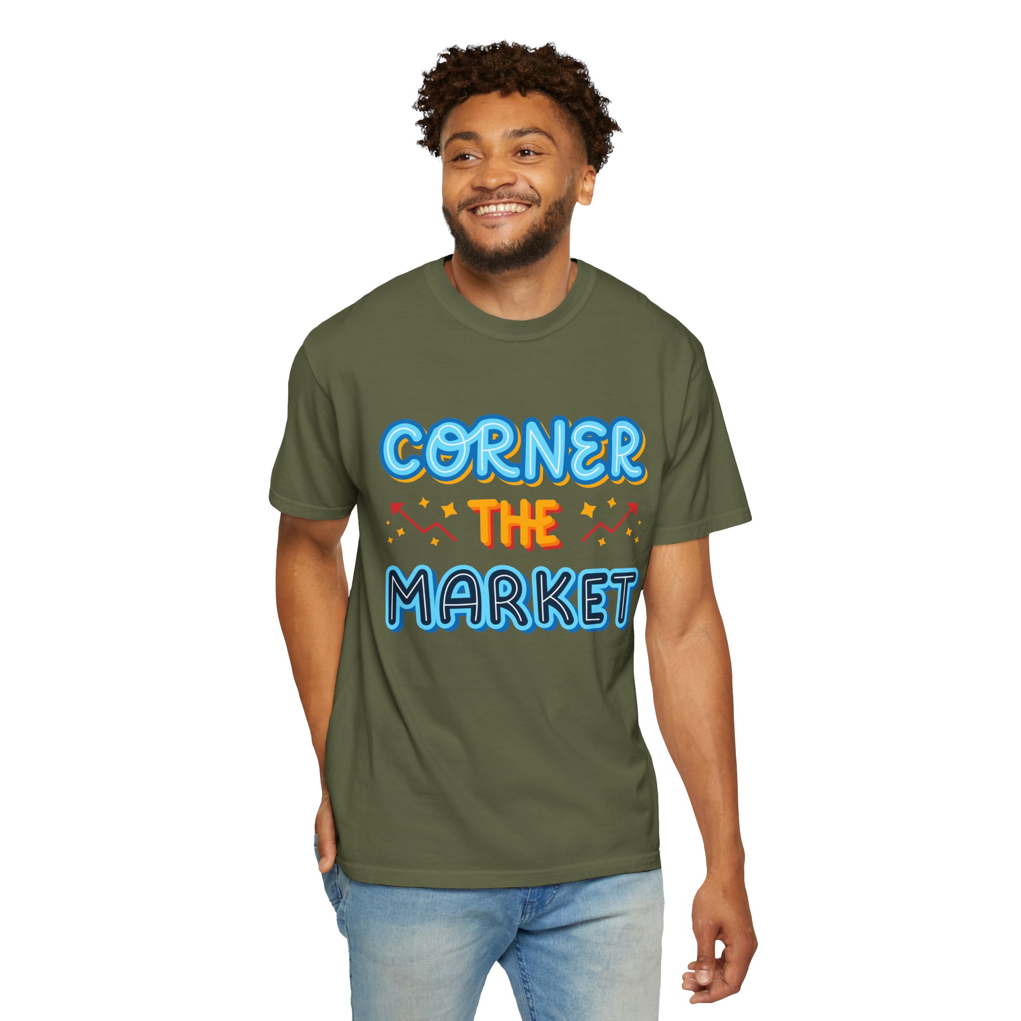 b2 - 2.8c - Corner the Market T-Shirt – Retro Neon Graphic Tee for Ambition, Hustle & Bold Business Vibes. - Image 30