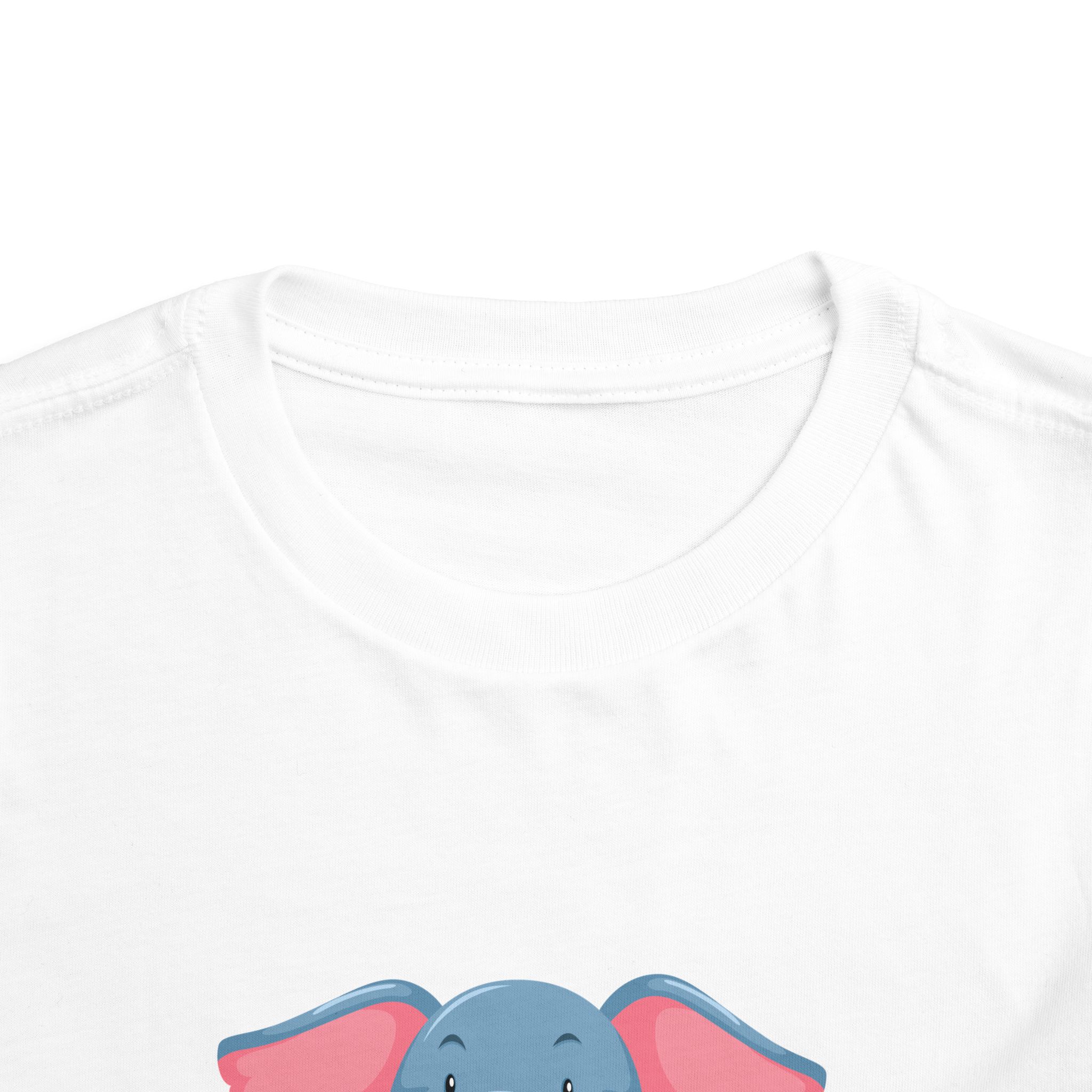 Cute Baby Elephant Toddler T-Shirt – Adorable Pink & Blue Elephant Graphic Tee for Kids, Boys & Girls. - Image 8