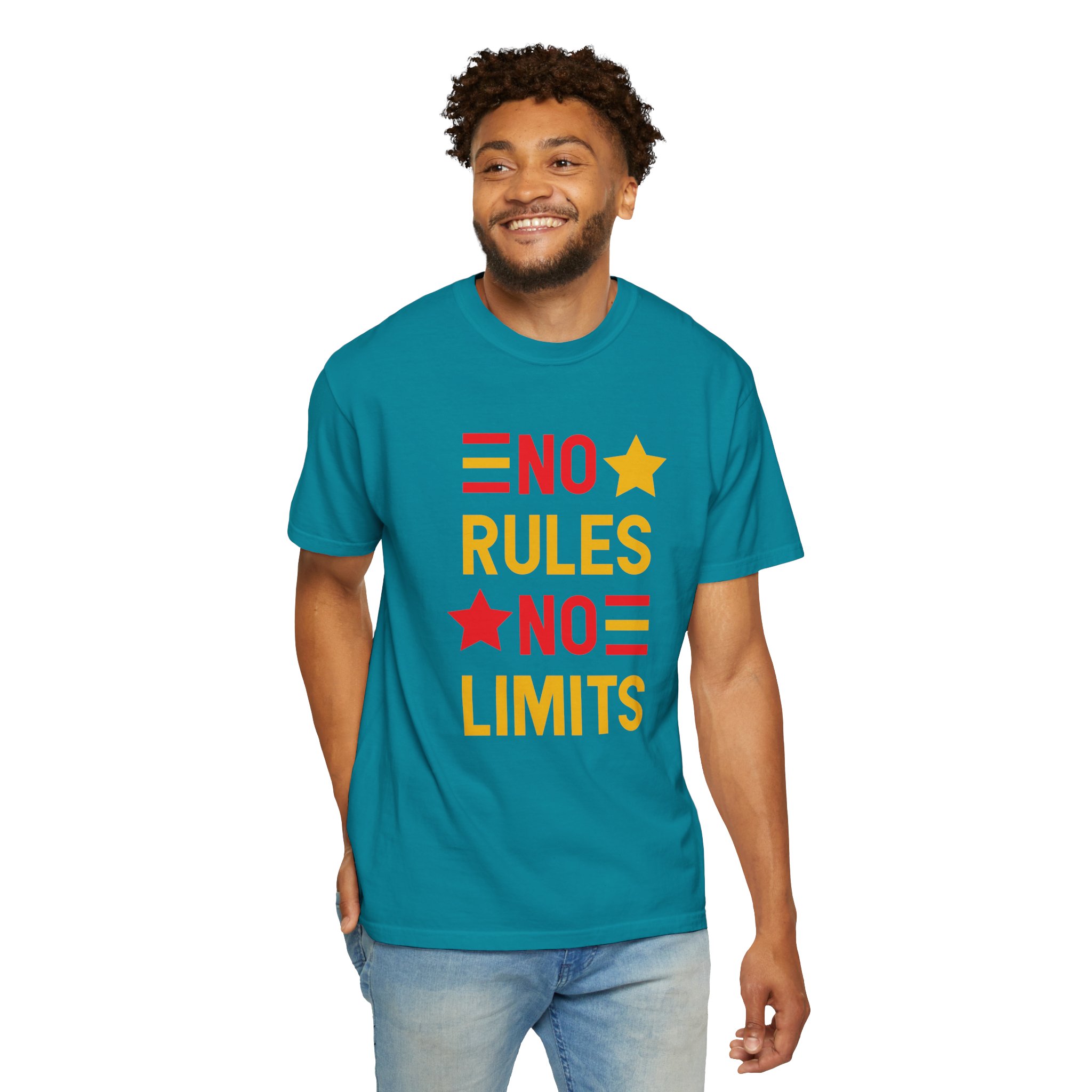 No Rules No Limits Graphic T-Shirt – Bold Retro Star Typography Tee for Streetwear Lovers & Trendy Style. - Image 30