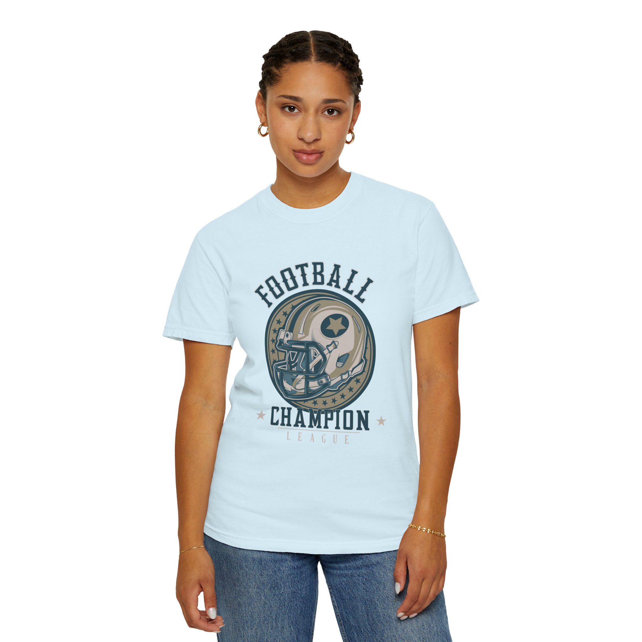 Football Champion T-Shirt, Unisex Garment-Dyed Tee for Sports Fans, Vintage Sports Apparel, Gift for Football Lovers, Casual Wear. - Image 28