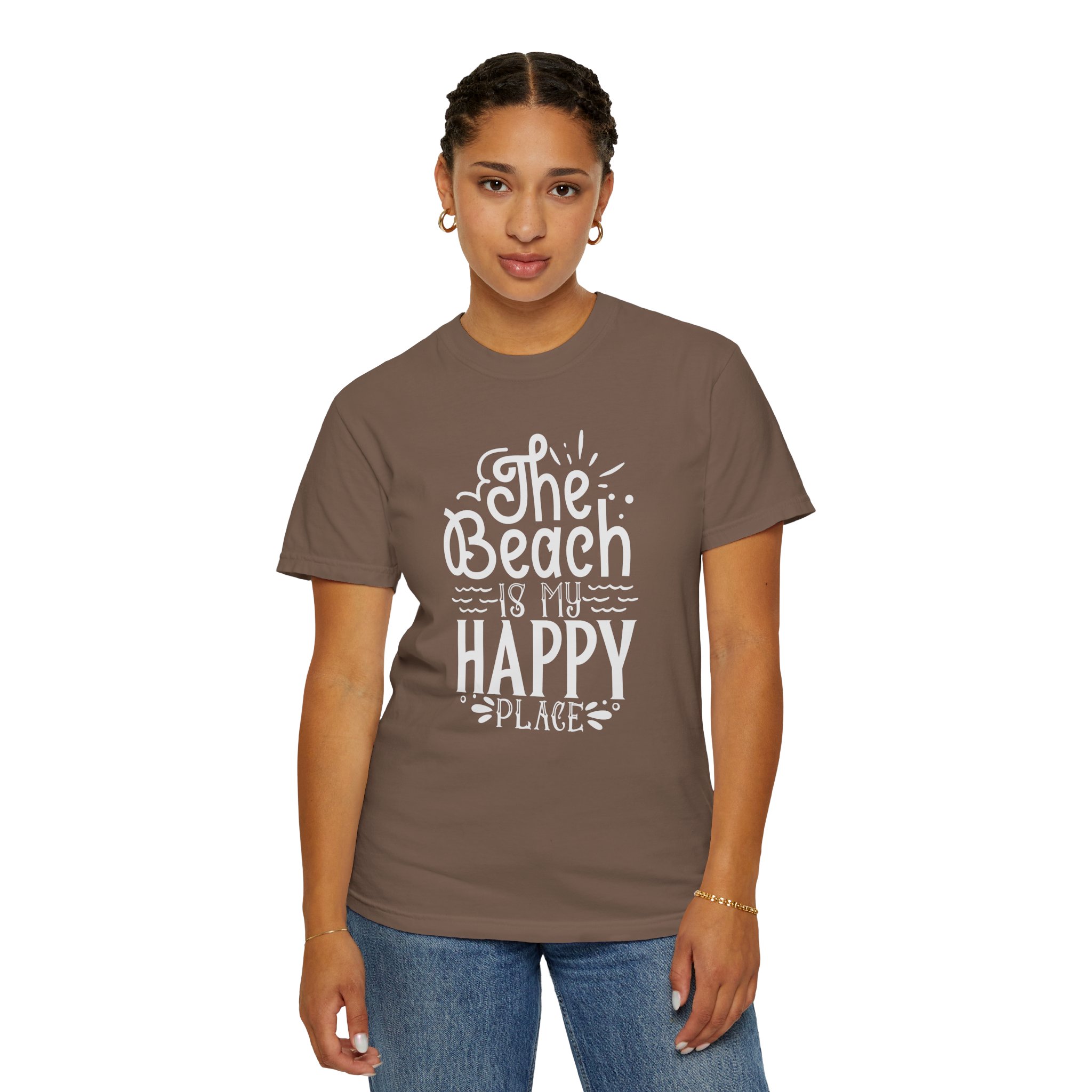 C - 13.6 - Beach-Themed Garment-Dyed T-Shirt, Perfect for Summertime, Vacation Wear, Casual Outings, Gifts for Sunshine Lovers. - Image 20