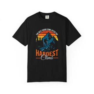 C - 14.10 - Adventure-Ready T-shirt, Hardest Climber Tee, Unisex Outdoor Shirt, Motivational Graphic Tee, Summer Hiking Top, Gift for Adventurers.