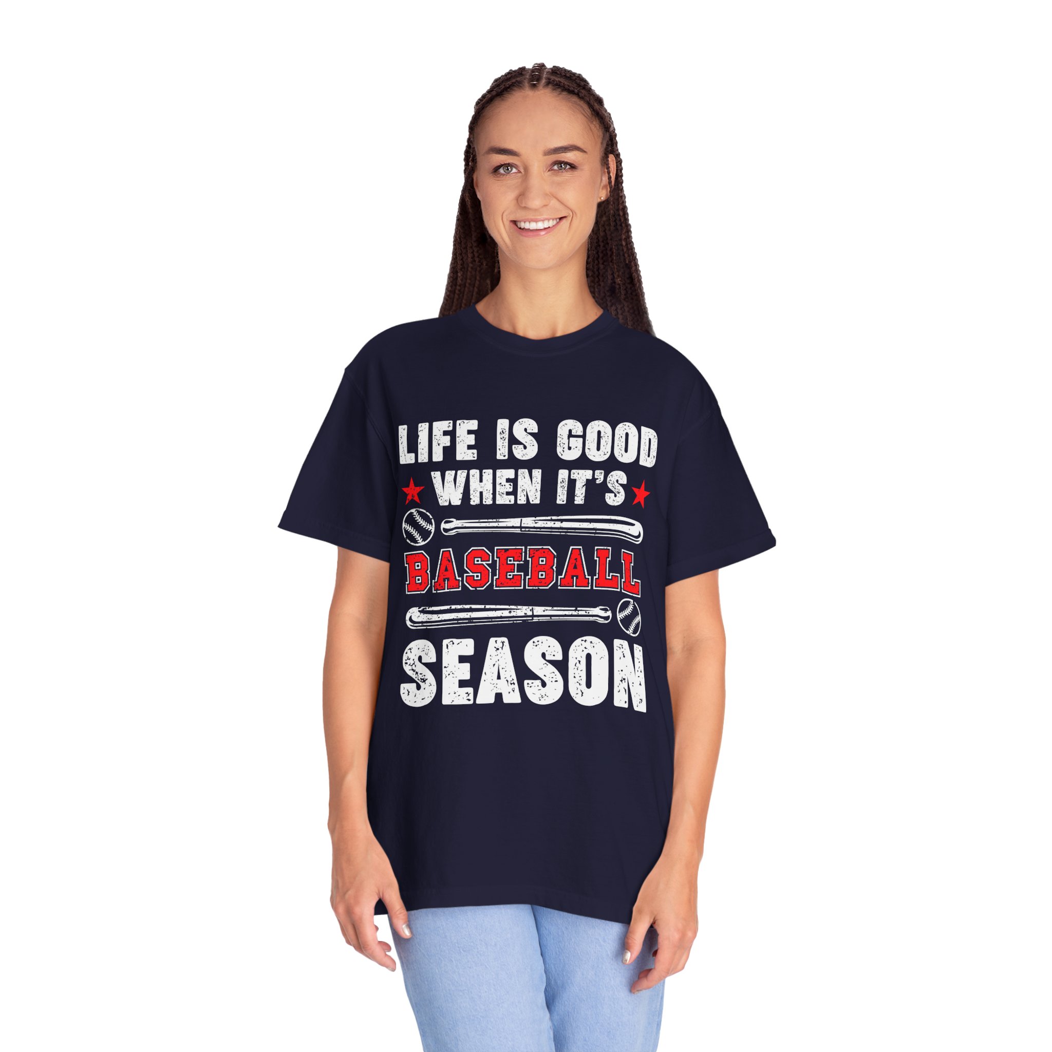 Life Is Good Baseball Season T-Shirt, Unisex Tee for Sports Lovers, Gift for Baseball Fans, Casual Wear, Summer Vibes, Game Day Apparel. - Image 27
