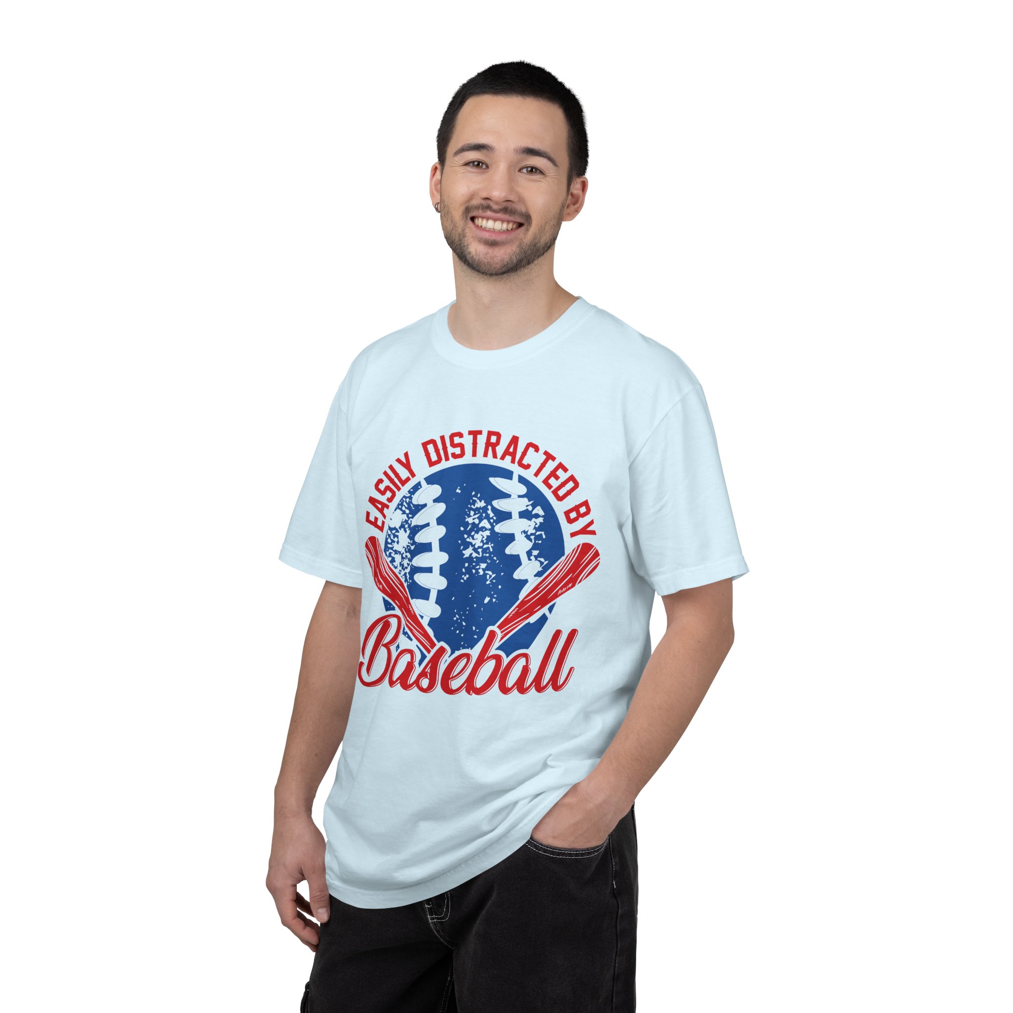 Unisex Baseball T-Shirt - Easily Distracted by Baseball, Sporty Tee, Gift for Baseball Lovers, Summer Wear, Casual Apparel. - Image 34