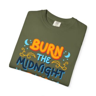 Bold motivational quote tee - Burn the Midnight Oil Unisex Tee - Image 7