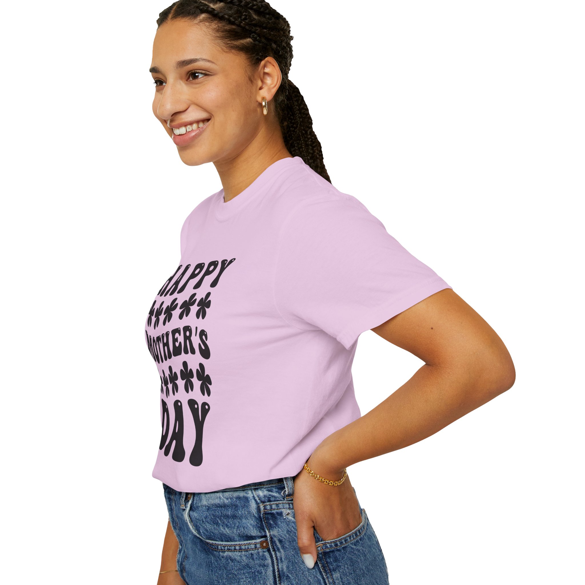 Happy Mother’s Day Retro Floral T-Shirt – Cute Love Graphic Tee for Moms, Perfect Gift Giving & Celebration Wear. - Image 45