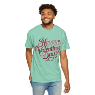 Happy Valentine’s Day Heart Script T-Shirt – Romantic Love Graphic Tee for Couples, Gift Giving & Festive Celebration. - Image 38
