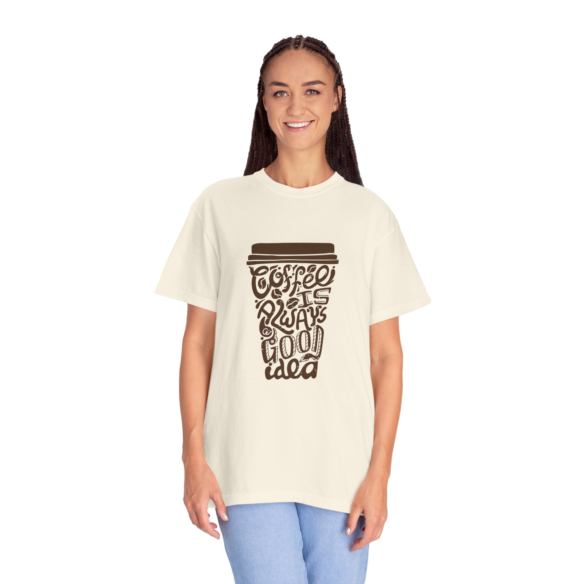 Coffee Lovers Unisex T-shirt - Soft Garment-Dyed Tee, Perfect for Everyday Wear, Coffee-Themed Gift, Unique Graphic Tee. - Image 19