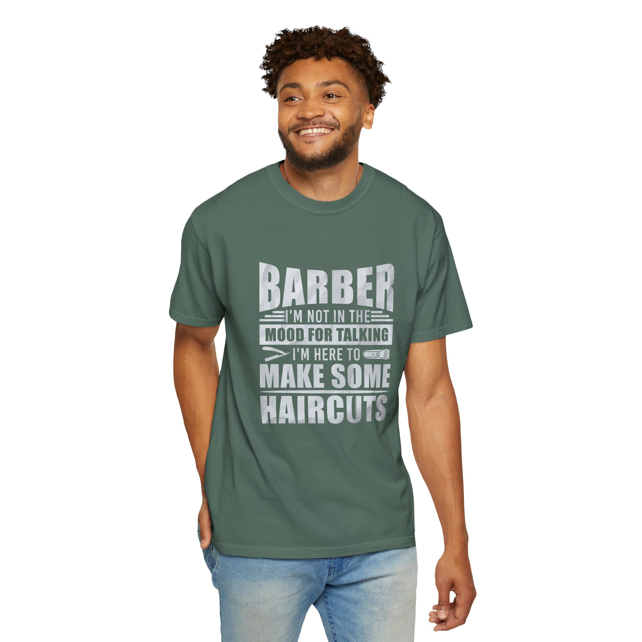Barber Quote T-Shirt - I'm Not in the Mood for Talking, Barber Gift, Unisex Tee, Hairdresser Apparel, Funny Shirt. - Image 22