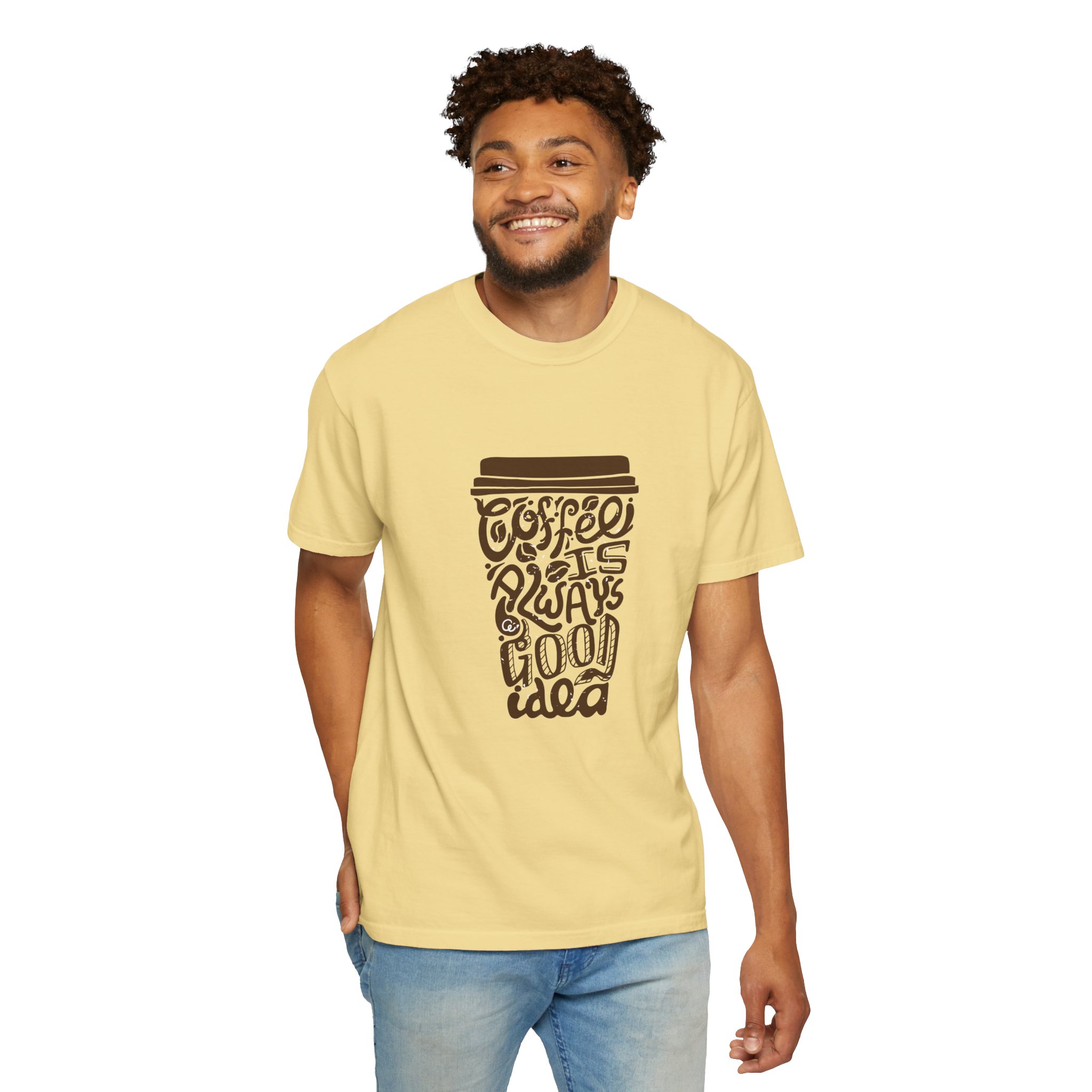 Coffee Lovers Unisex T-shirt - Soft Garment-Dyed Tee, Perfect for Everyday Wear, Coffee-Themed Gift, Unique Graphic Tee. - Image 30