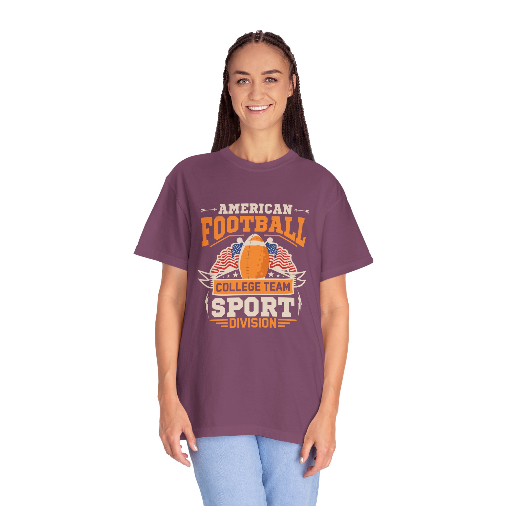 American Football Unisex Garment-Dyed T-Shirt, Perfect for Game Day, Sports Fan Gift, Tailgate Party, College Team Merchandise. - Image 27