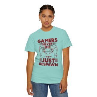 Retro Gaming Tshirt: Classic Arcade - Gamers Never Die They Just Respawn Unisex Tee - Image 44
