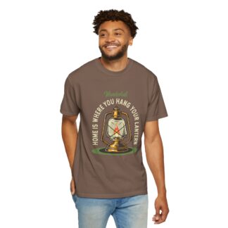 “Home Is Where You Hang Your Lantern” T-Shirt – Vintage Camping Graphic Tee for Outdoor Lovers, Fun Adventure Wear & Perfect Gift Giving. - Image 14
