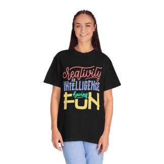 Bold Inspirational T-Shirt: Embrace Creativity - Creativity Is Intelligence Having Fun Unisex Tee - Image 3