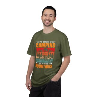 “I’d Rather Be Camping and Go to the Mountains” T-Shirt – Retro Outdoor Graphic Tee for Nature Lovers, Fun Adventure Wear & Perfect Gift Giving. - Image 10