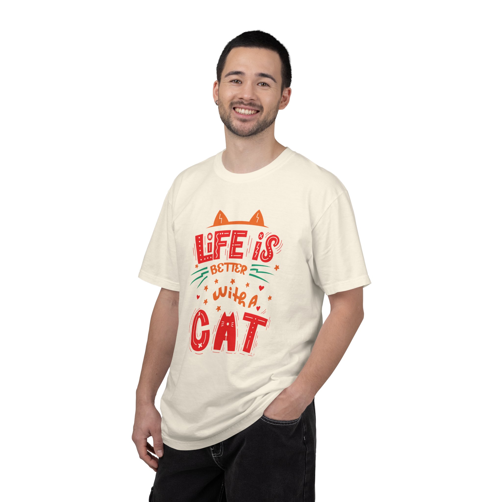 b2 - 5.15 - Life Is Better With a Cat T-Shirt – Cute Cat Lover Graphic Tee for Cozy Vibes & Everyday Happiness. - Image 10