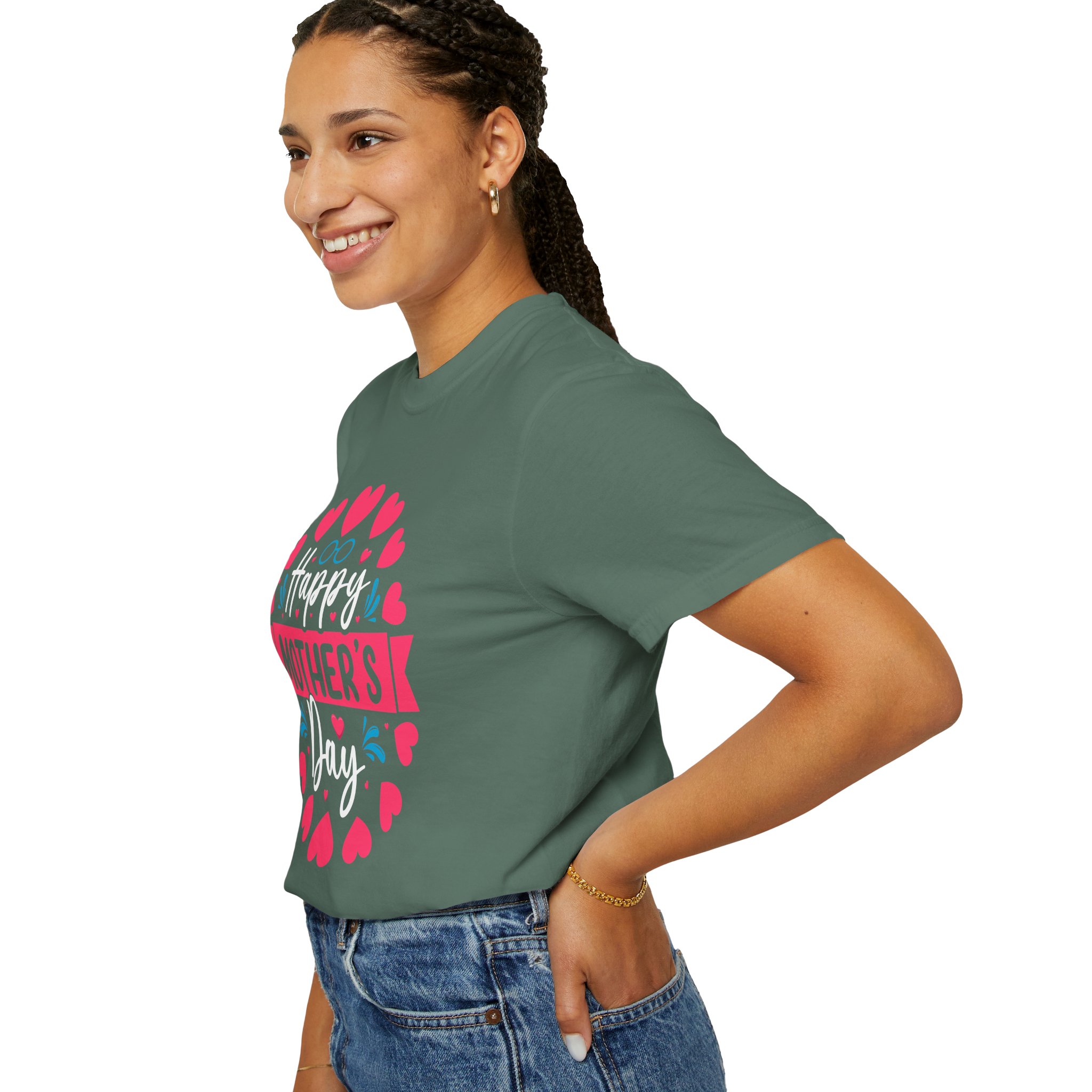 Happy Mother’s Day Floral Heart T-Shirt – Cute Love Graphic Tee for Moms, Perfect Gift Giving & Celebration Wear. - Image 21