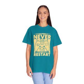 Gamer Controller t shirt for Gamers - Never Restart Gamer Controller Unisex Tee - Image 3