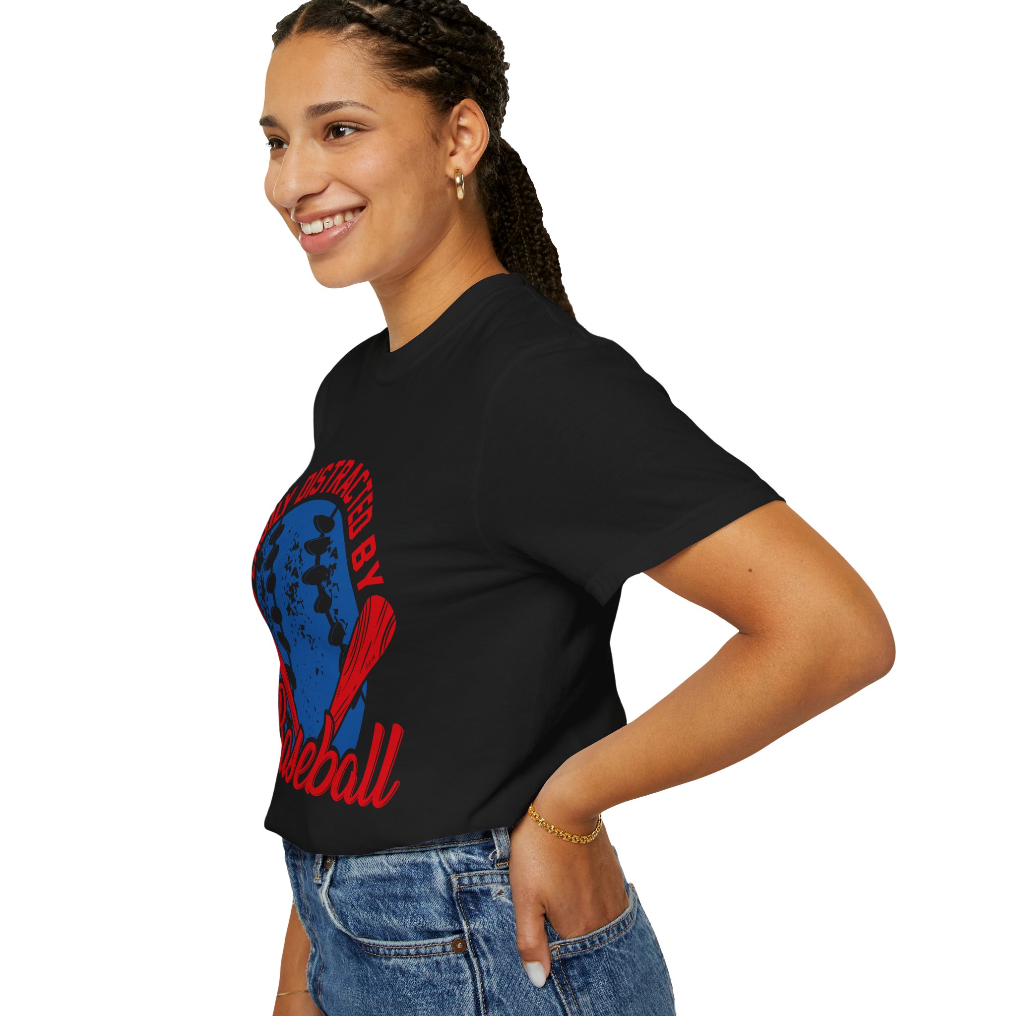 Unisex Baseball T-Shirt - Easily Distracted by Baseball, Sporty Tee, Gift for Baseball Lovers, Summer Wear, Casual Apparel. - Image 45