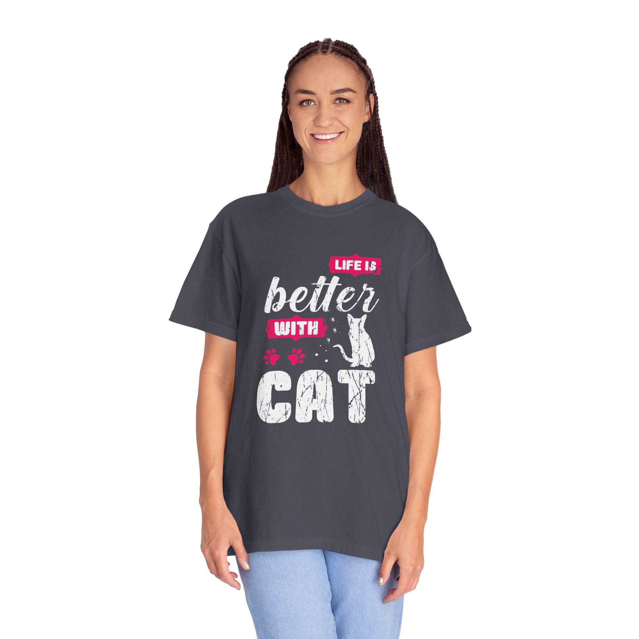 b2 - 5.17 - Life Is Better with Cat T-Shirt – Funny Cat Lover Graphic Tee for Cozy Vibes & Everyday Happiness. - Image 35