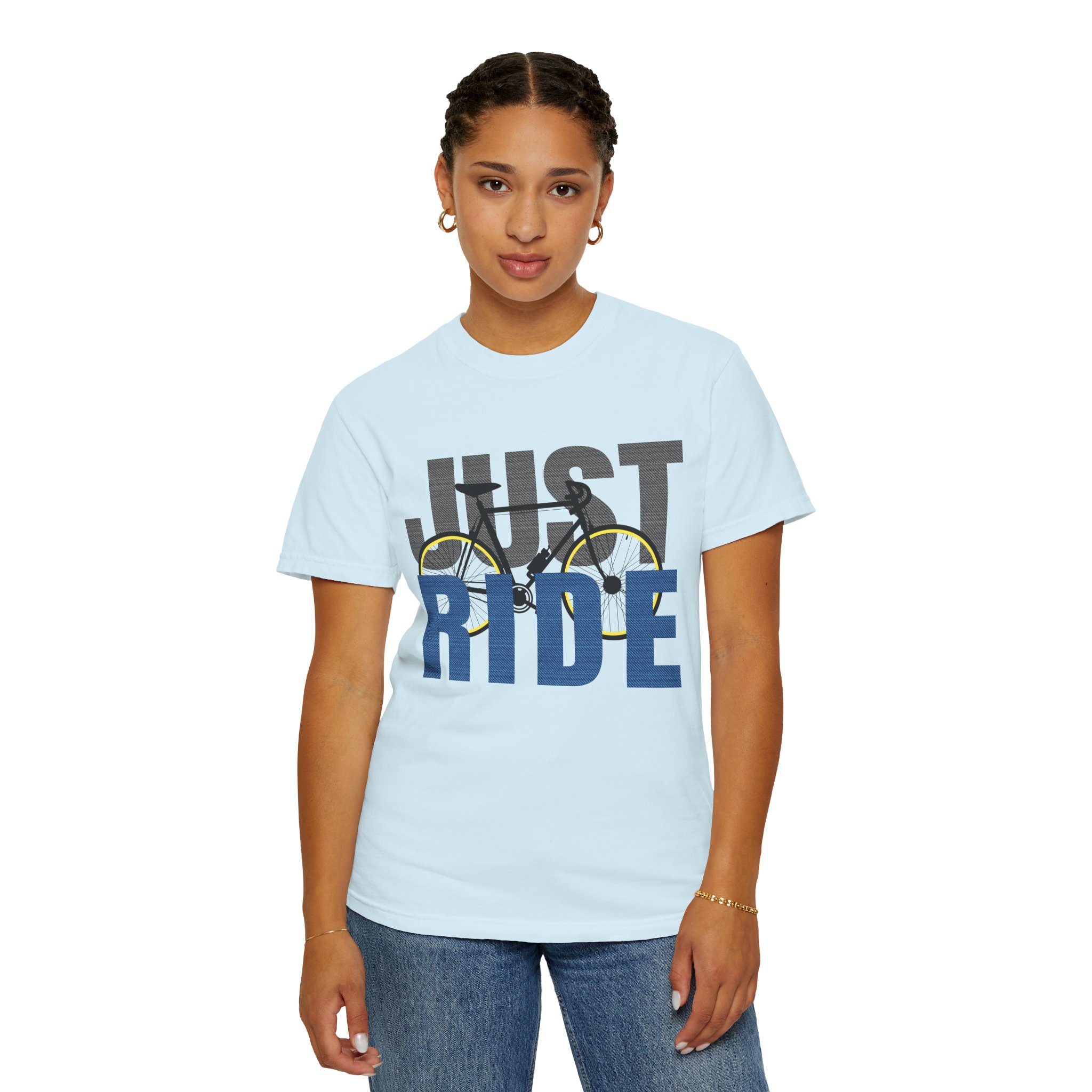 Unisex Cycling T-shirt, Just Ride Graphic Tee, Sporty Casual Wear, Cycling Gift, Active Lifestyle Apparel, Bike Lover Shirt. - Image 44