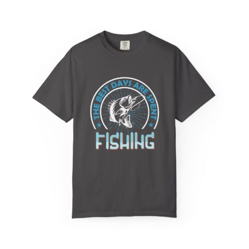 Fishing Enthusiast Garment-Dyed T-Shirt, Casual Wear, Gift for Dad, Outdoor Apparel, Eco-Friendly Fishing Shirt, Summer Fashion.
