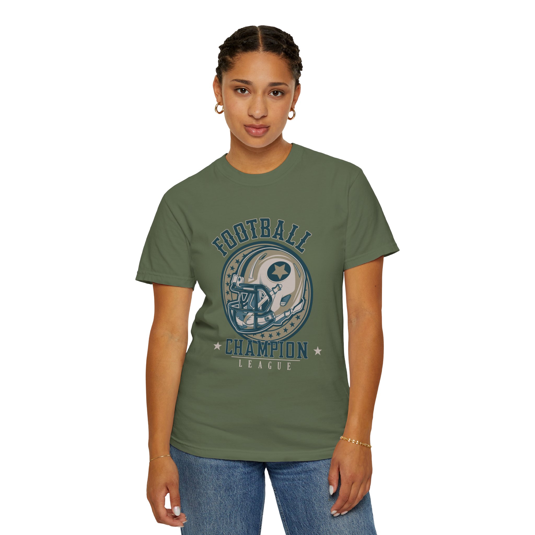 Football Champion T-Shirt, Unisex Garment-Dyed Tee for Sports Fans, Vintage Sports Apparel, Gift for Football Lovers, Casual Wear. - Image 20