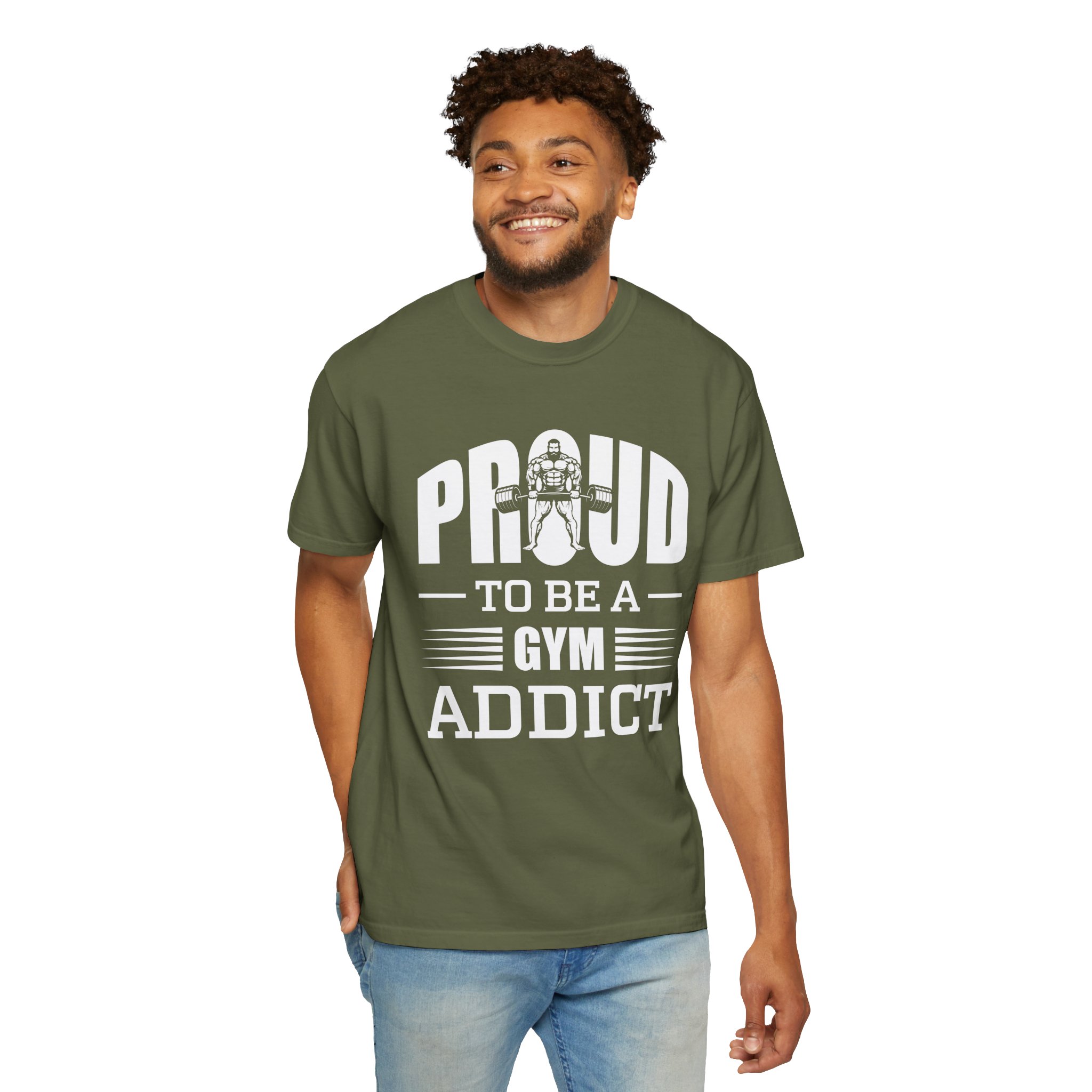 b2 - 6.20 - Proud to Be a Gym Addict T-Shirt – Bold Fitness Graphic Tee for Dedication, Strength & True Gym Lifestyle. - Image 14