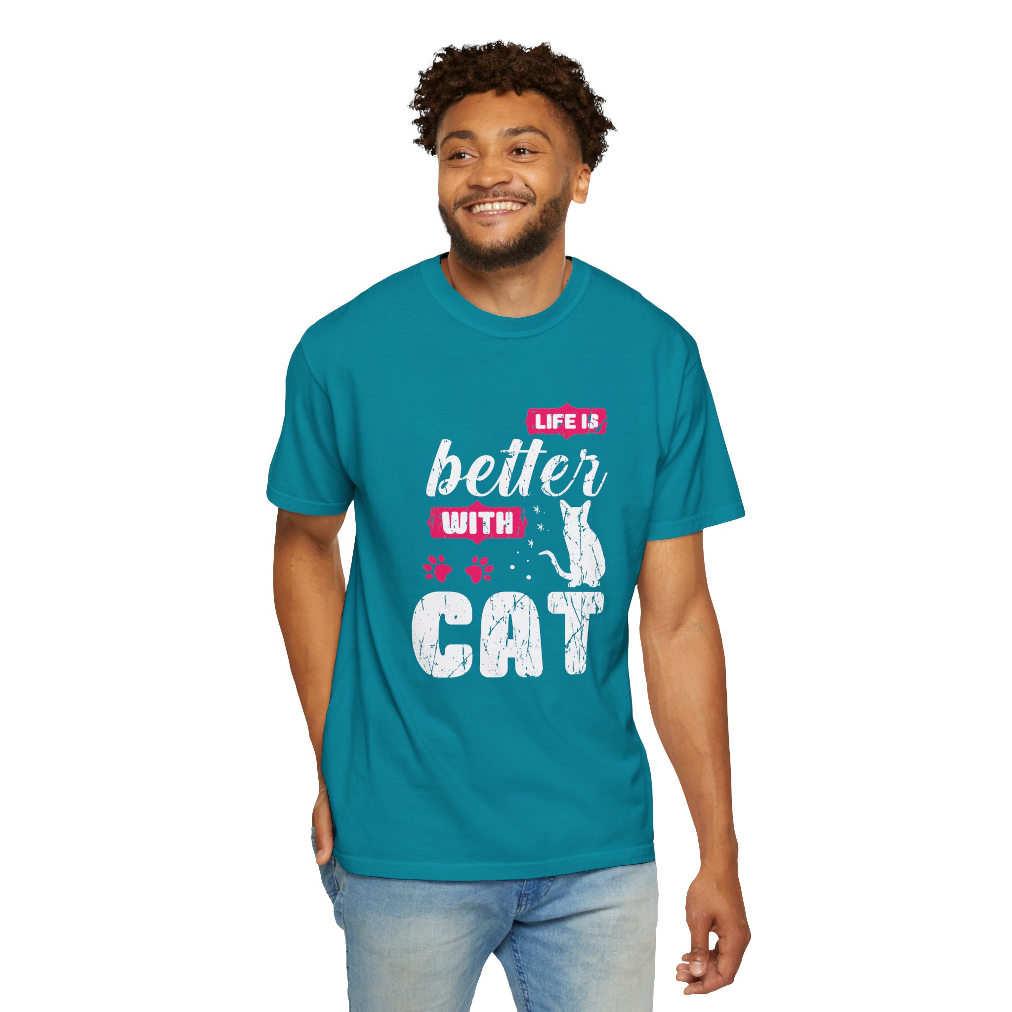 b2 - 5.17 - Life Is Better with Cat T-Shirt – Funny Cat Lover Graphic Tee for Cozy Vibes & Everyday Happiness. - Image 6