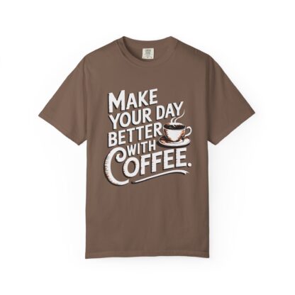 Classic coffee tee shirt with vintage hue