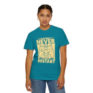 Gamer Controller t shirt for Gamers - Never Restart Gamer Controller Unisex Tee - Image 4