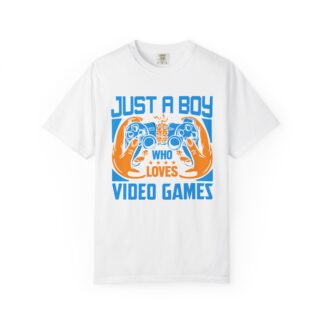 Game Controller T Shirt for Young Gamers - Just a Boy Who Loves Video Games Unisex Tee - Image 9