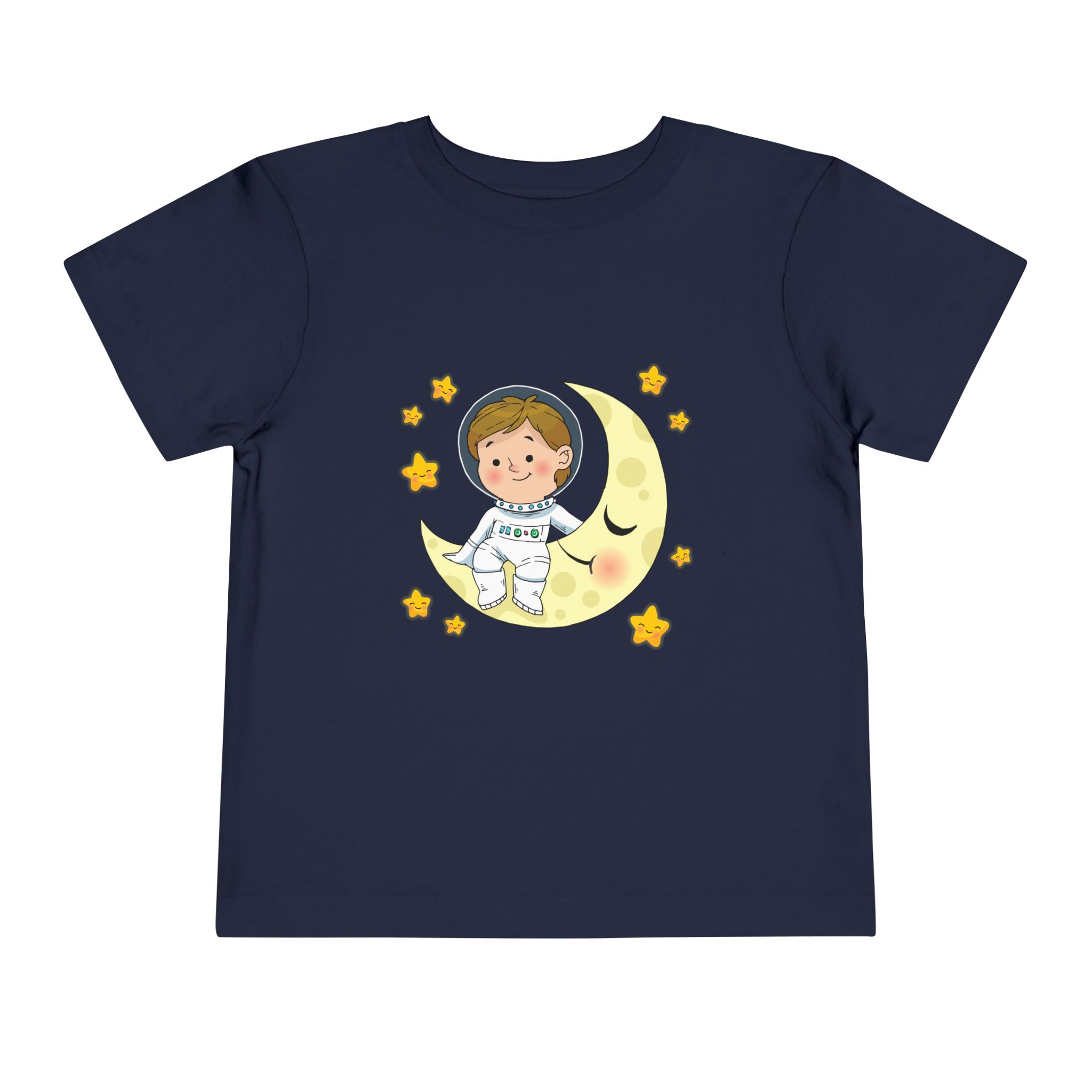 Cute Astronaut on Crescent Moon Toddler T-Shirt – Fun Space Adventure Graphic Tee for Kids, Boys & Girls. - Image 21