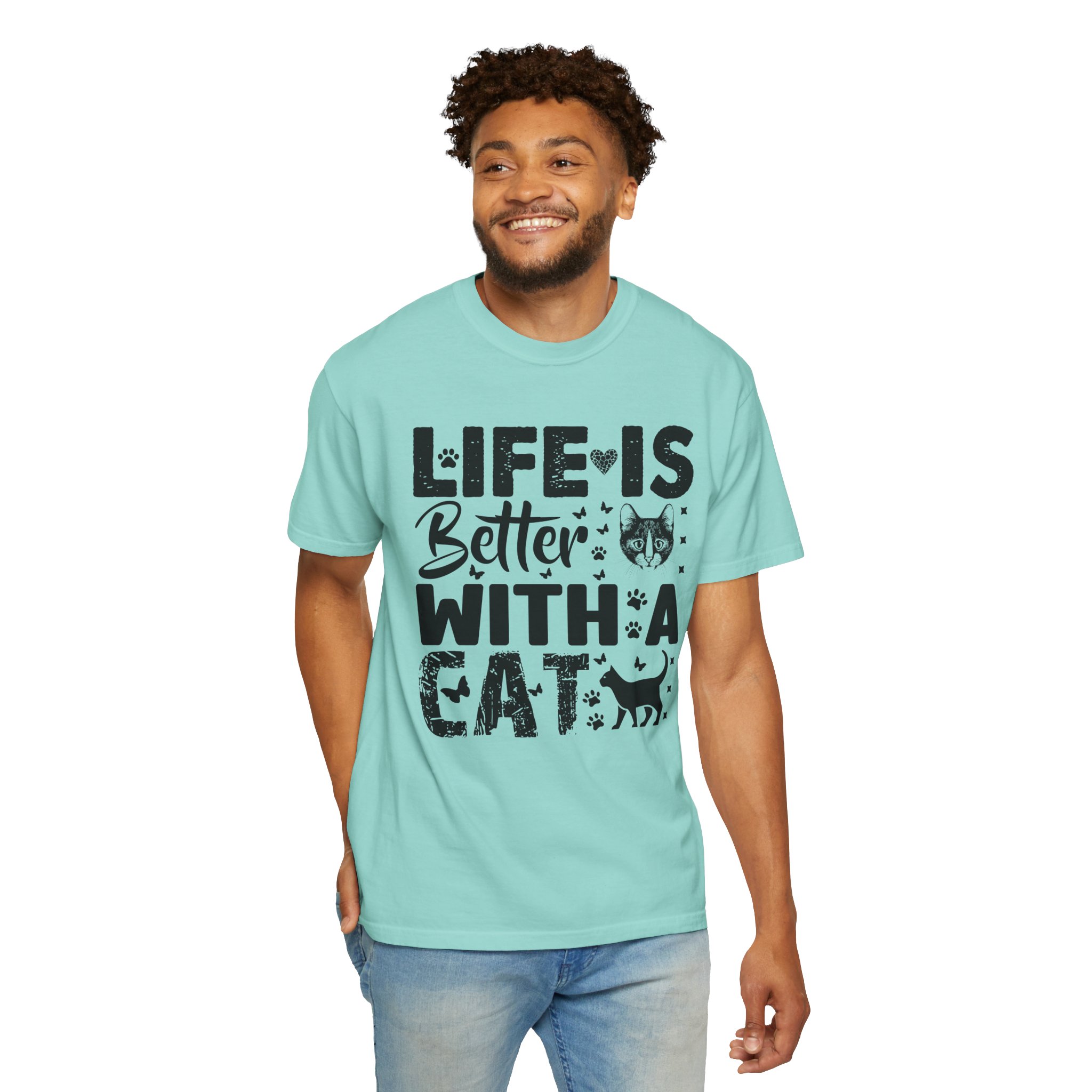 C - 5.18 - Life Is Better With A Cat lover T-Shirt. - Image 38