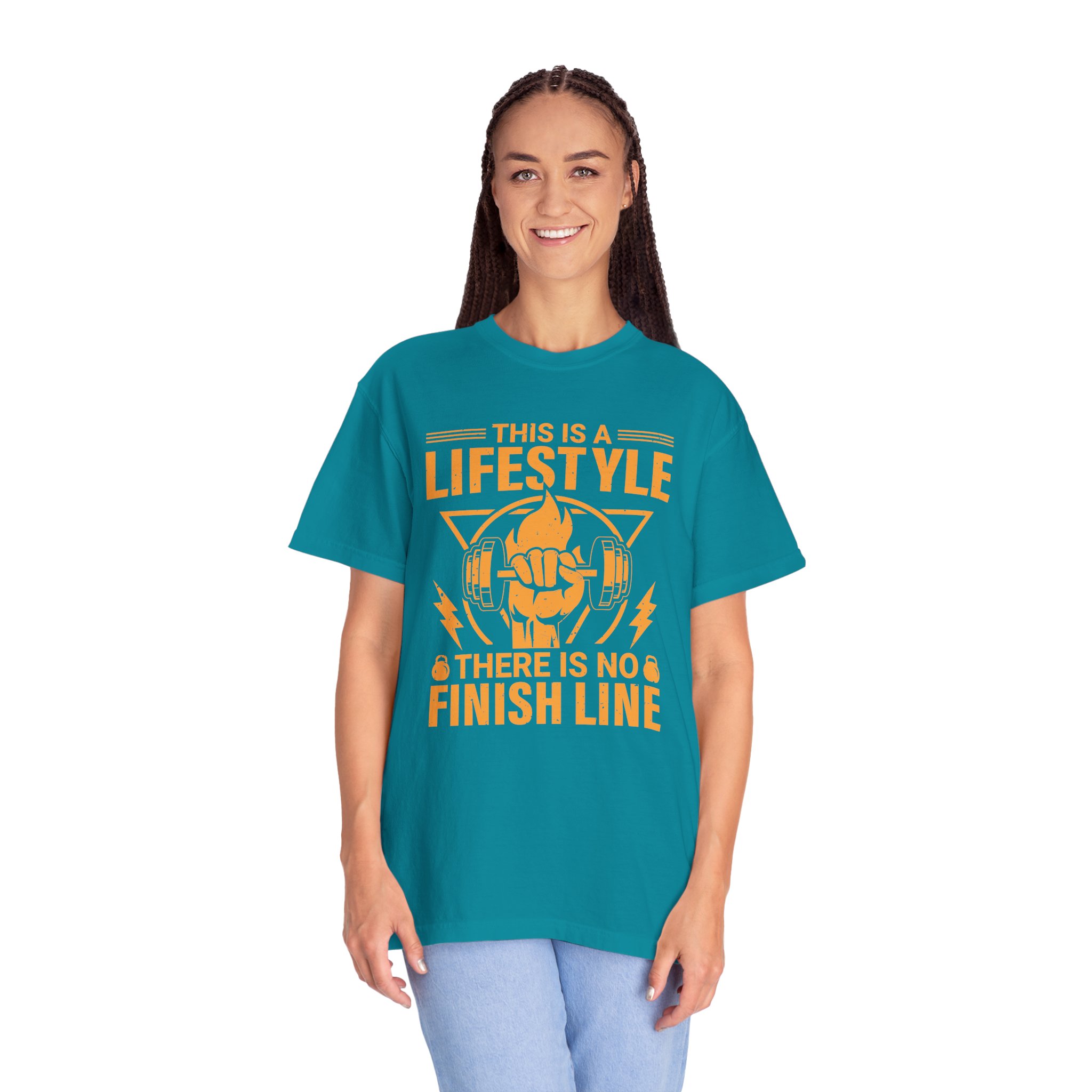b2 - 6.15b - This Is a Lifestyle There Is No Finish Line T-Shirt – Motivational Running Graphic Tee for Endurance, Commitment & Active Living. - Image 19