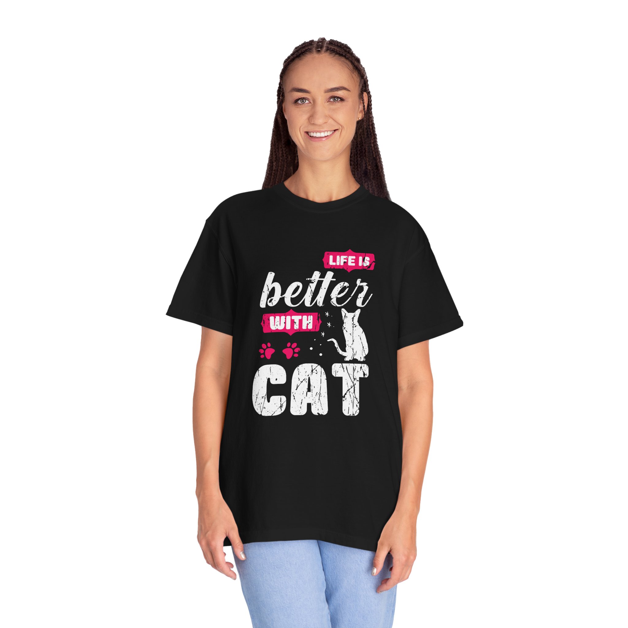 b2 - 5.17 - Life Is Better with Cat T-Shirt – Funny Cat Lover Graphic Tee for Cozy Vibes & Everyday Happiness. - Image 27