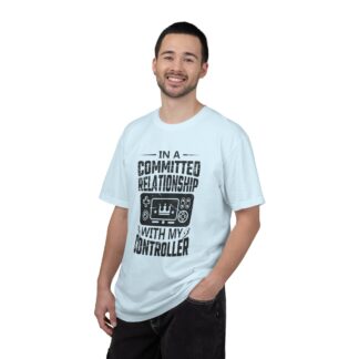 Funny gamer Tshirt for Console Players - Committed to My Controller Unisex Tee - Image 2
