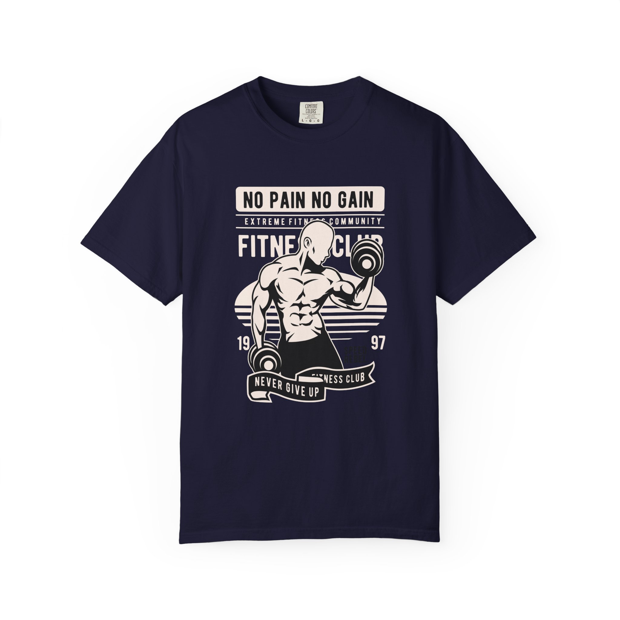 Fitness Motivation T-Shirt, Workout Tee, Gym Gear, Gift for Lifters, Unisex Casual Top, No Pain No Gain Design.