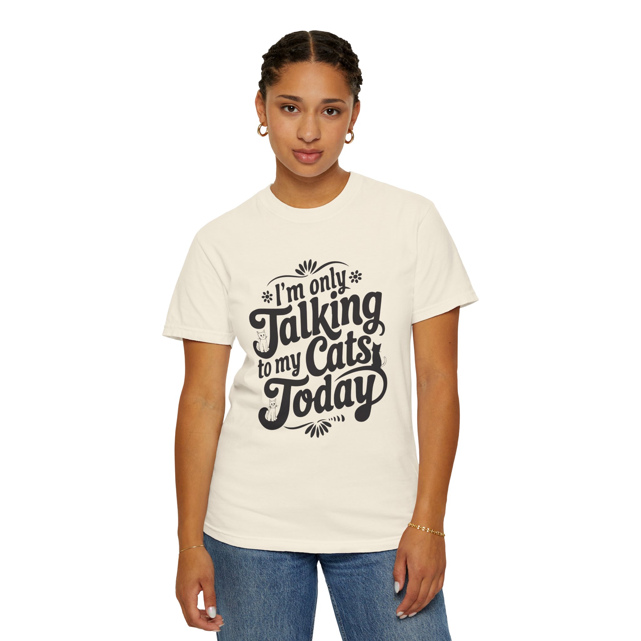 b2 - 5.8 - Talking to My Cats Today T-Shirt – Funny Cat Lover Graphic Tee for Introvert Humor & Cozy Pet Lover Vibes. - Image 20