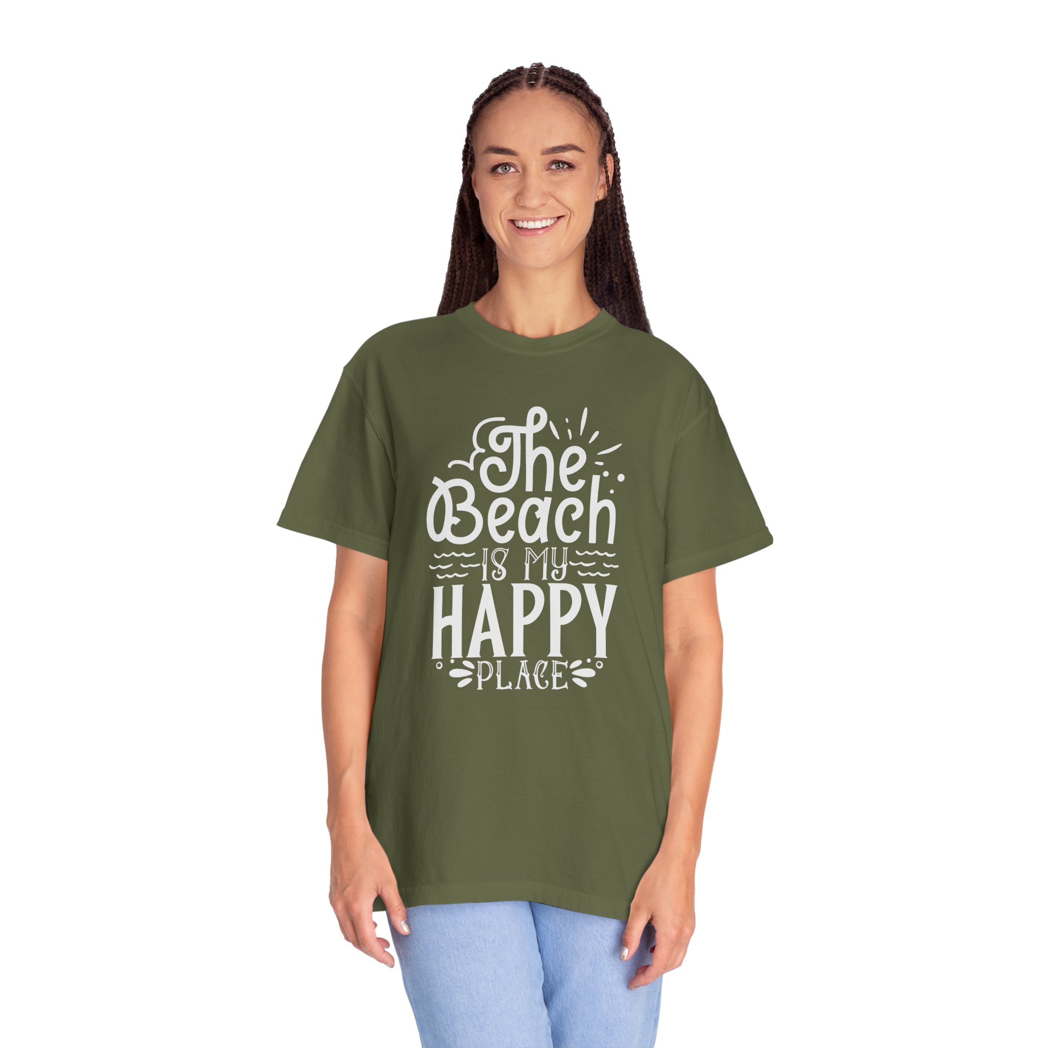 C - 13.6 - Beach-Themed Garment-Dyed T-Shirt, Perfect for Summertime, Vacation Wear, Casual Outings, Gifts for Sunshine Lovers. - Image 27