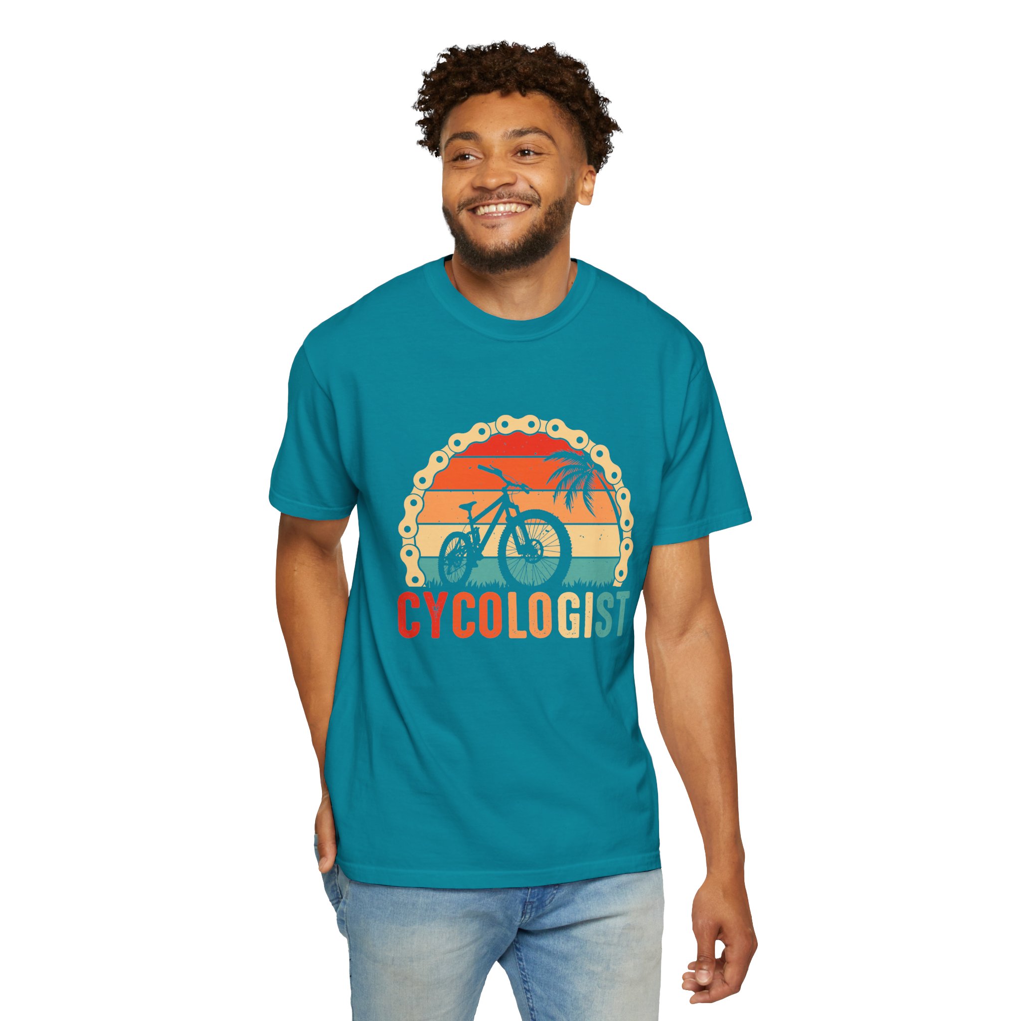 Cyclologist Garment-Dyed T-Shirt, Perfect Gift for Cyclists, Casual Wear, Outdoor Enthusiasts, Summer Apparel, Bike Lover Gift. - Image 22