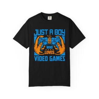 Game Controller T Shirt for Young Gamers - Just a Boy Who Loves Video Games Unisex Tee - Image 25
