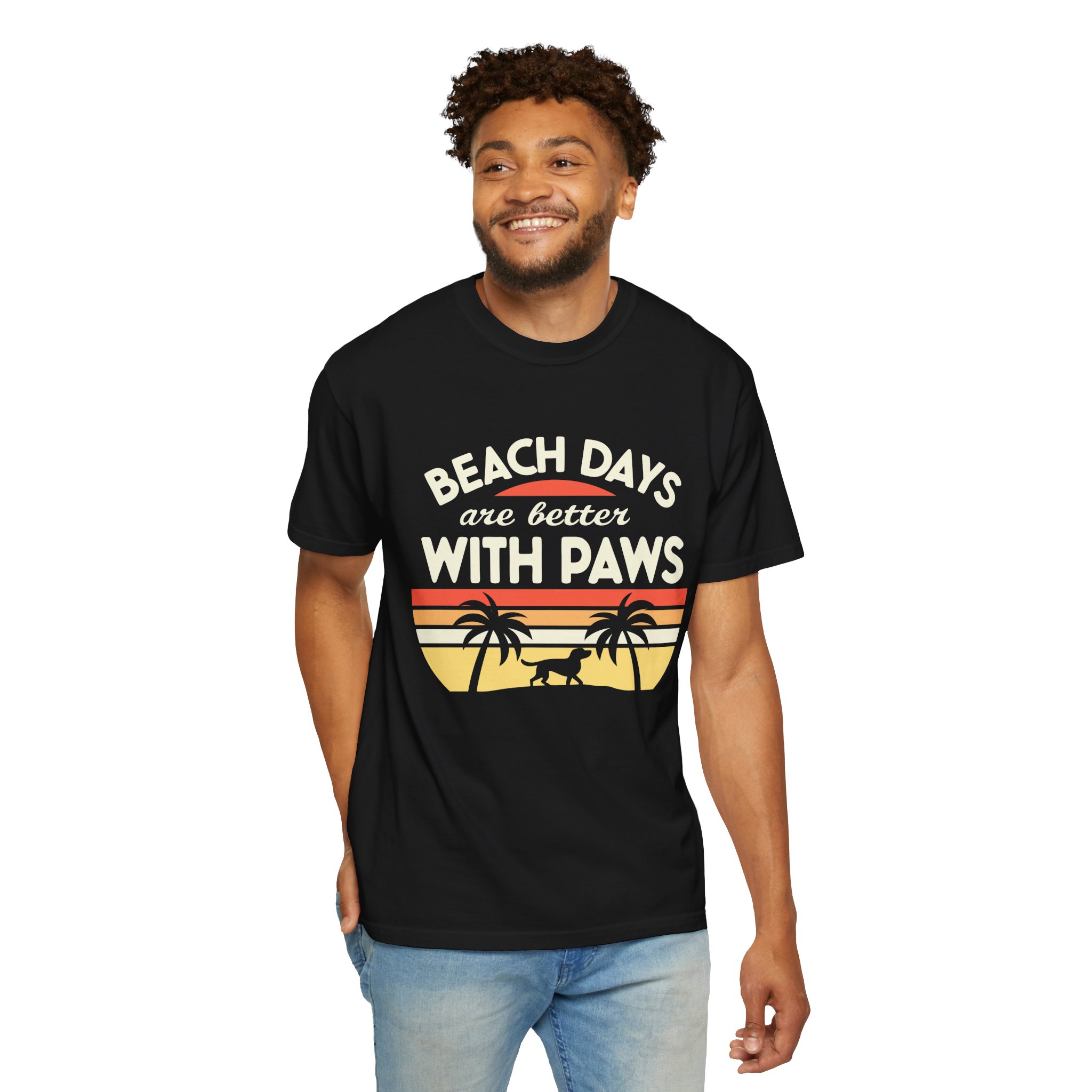 C - 13.1 - Beach Days Are Better with Paws Unisex T-Shirt | Pet Lover Gift, Summer Tee, Casual Wear, Beachwear, Dog Lover Apparel. - Image 6