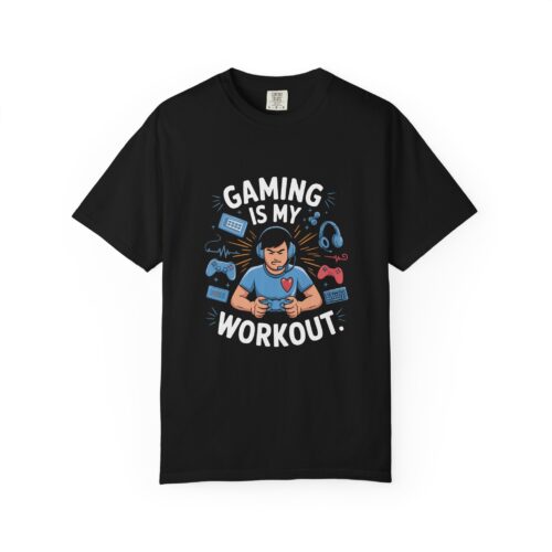 Gaming Workout Unisex T-Shirt – Funny Fitness Gamer Graphic Tee for Men & Women, Casual Gym Wear & Perfect Gift Giving.