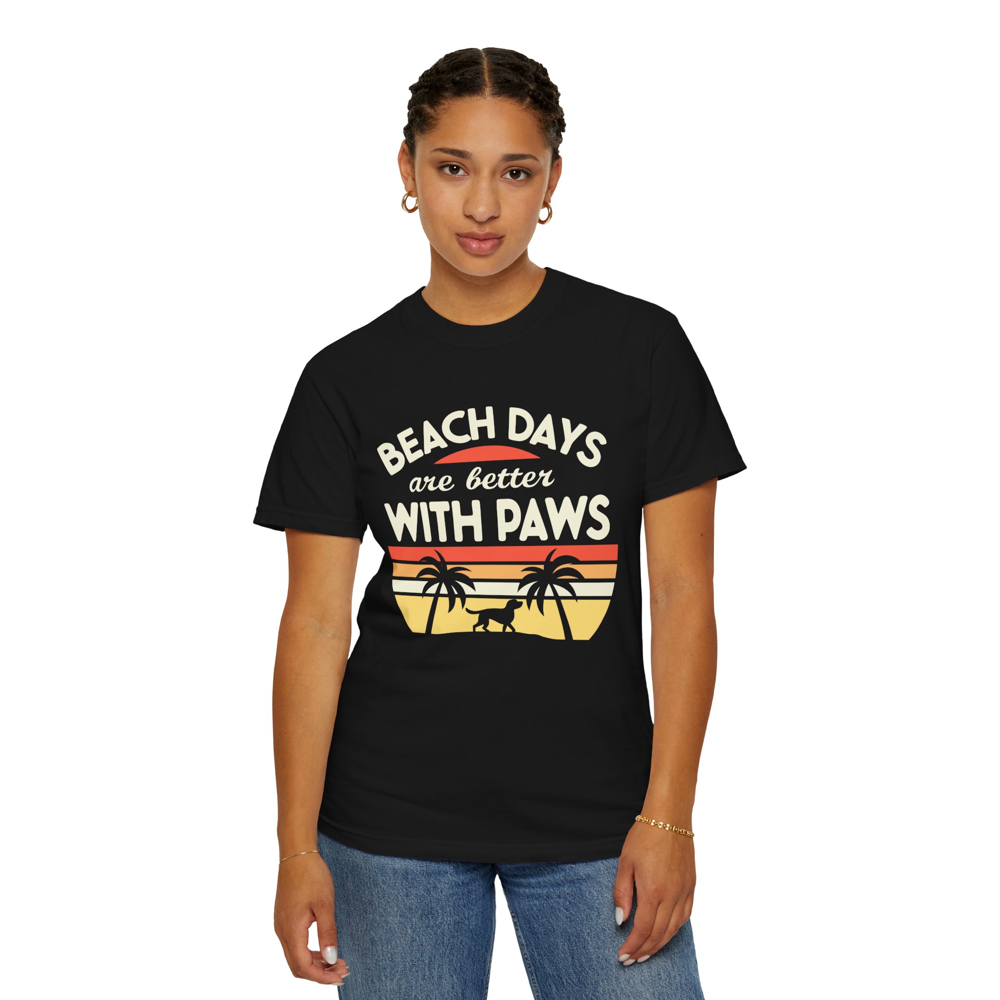C - 13.1 - Beach Days Are Better with Paws Unisex T-Shirt | Pet Lover Gift, Summer Tee, Casual Wear, Beachwear, Dog Lover Apparel. - Image 4